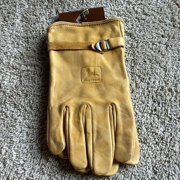 NWT John Deere Driver Work Gloves Cowhide Leather Size Large - Picture 3 of 6